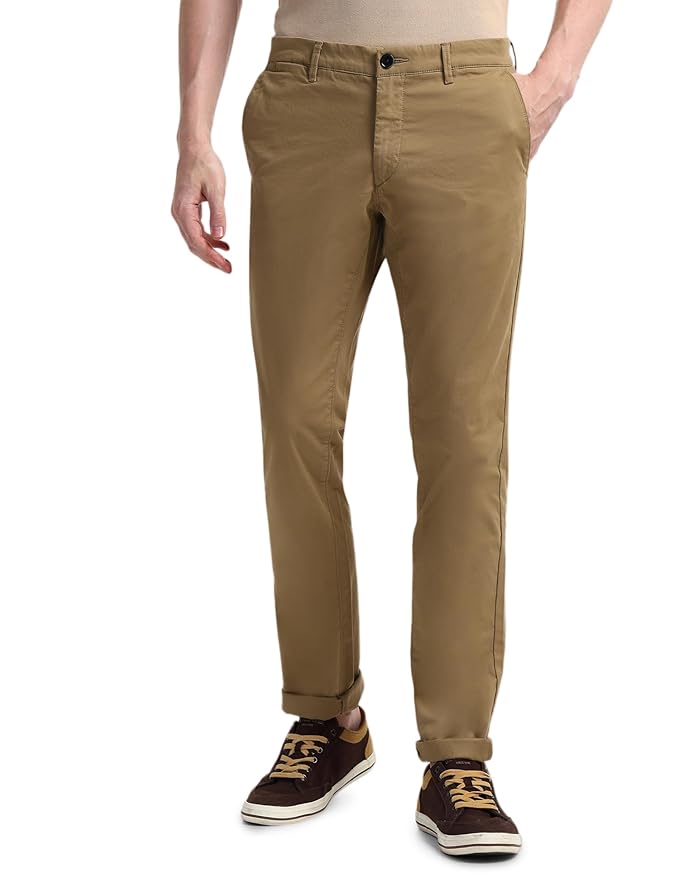 Cotton Button Slim Fit Trousers