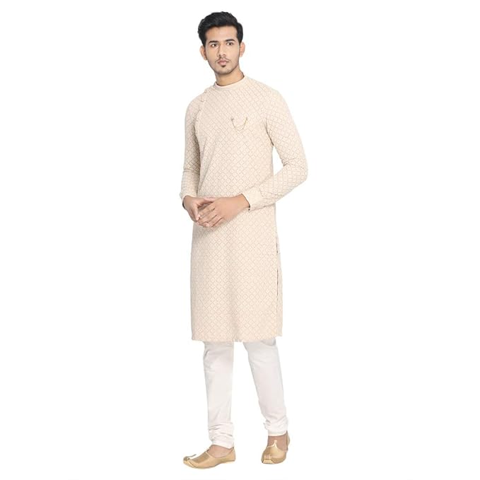 Men's Traditional Kurta and Churidar Set - Image 4