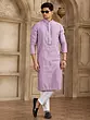 Purple color Art Silk Kurta Payjama - Image 3